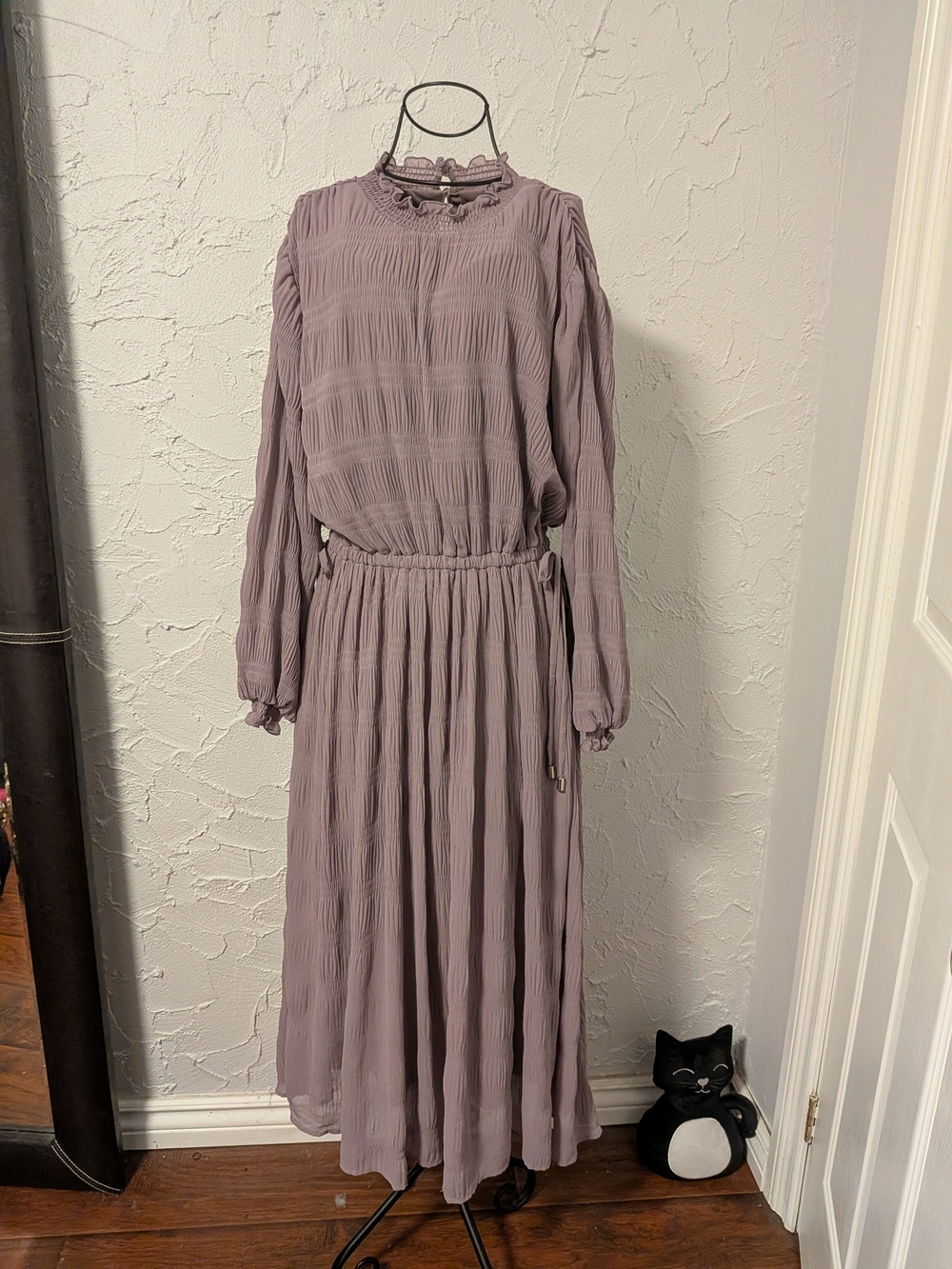 Women's Lavender Long Sleeve Maxi Dress